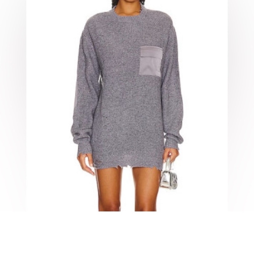 SER.O.YA Gray OVERSIZED WOOL Sweater Dress NWT